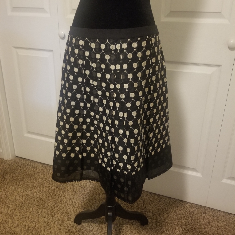 Ann Taylor Brown /Black Skirt 8 P